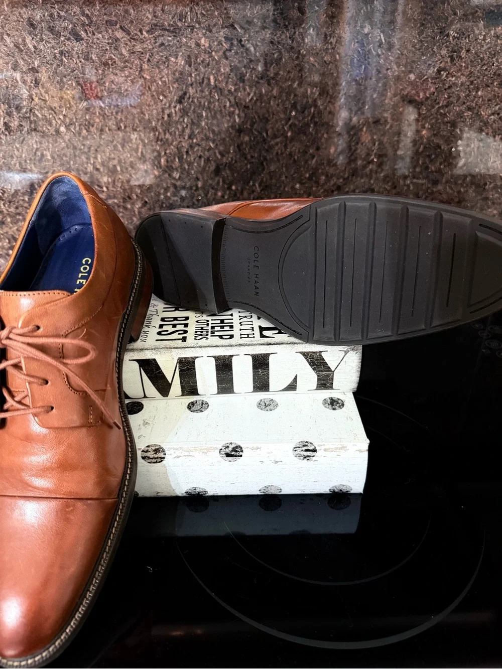 Cole Haan Tan Brown Leather Oxford Lace-Up Shoes Grand 0S
